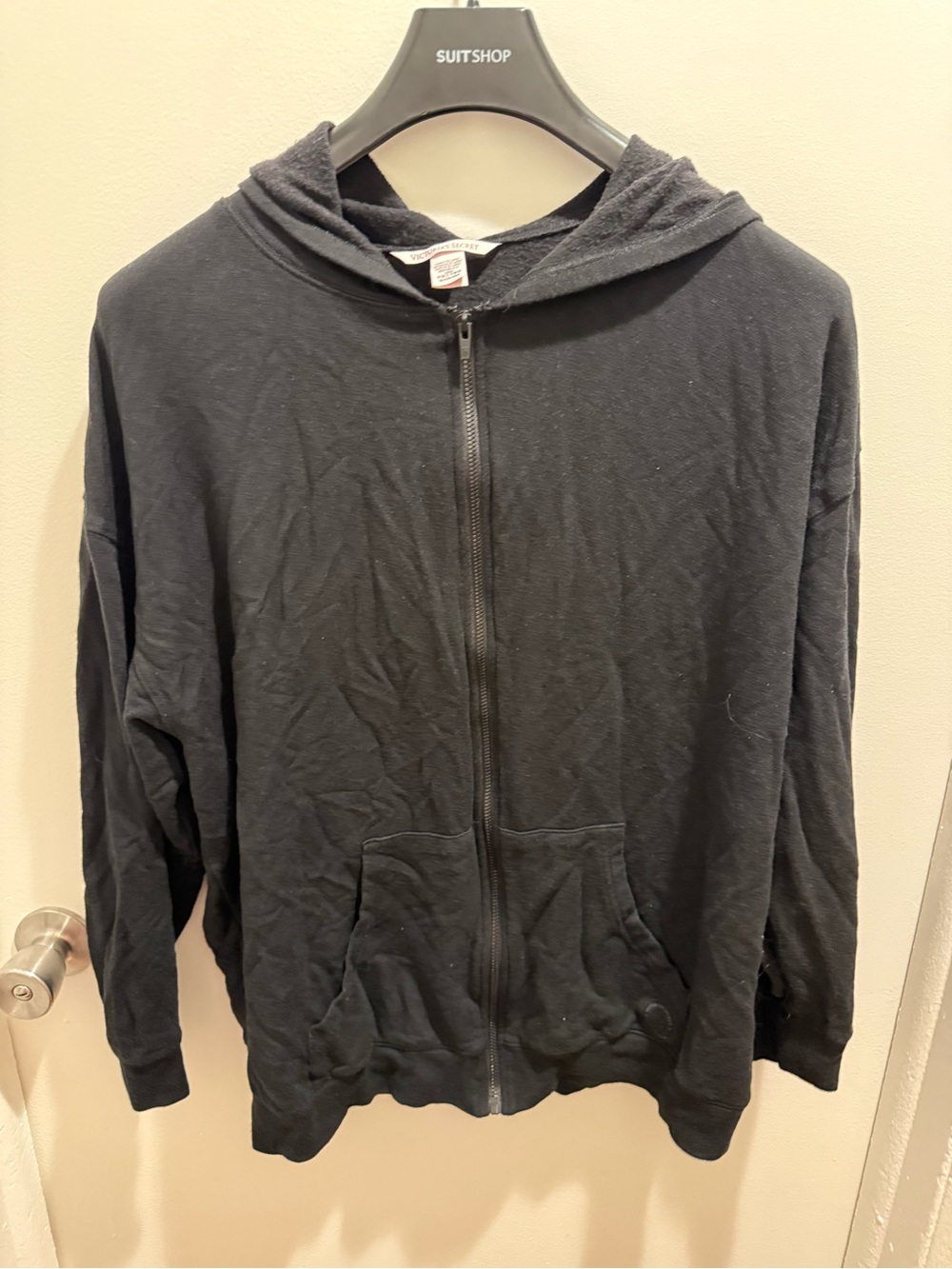 Victoria secret Black Zip-Up Hoodie with Hood